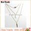 Hot fashion gold plated 3 layer crystal pendant chain necklace with eye charm