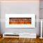 LED ( logs , crystal , pebbles optional ) white wall mounted flame electric fireplace                        
                                                Quality Choice