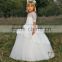 LBFG18 Half Sleeve Flower Girl Dress Belt Tulle Full Length with Lace Appliqued Ball Gowns for Little Girls for Wedding Party                        
                                                Quality Choice