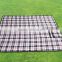 Fold up check pattern Acrylic Waterproof PEVA Picnic Blanket,Camping Mat Bulit in Carry Made in China