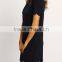SheIn Black Keyhole Knee Length Kaftan Women Blank T-shirt Tunic Dress