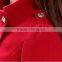 sexual turn-down collar unique design plain ladies coat