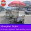 mobile hot-plate cabinet gas hot dog trailer with high hot dog grill and bun warmer