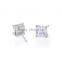 Wholesale Clear Cubic Zirconia Square Design Stud Earrings