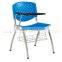 white plastic chair,student chair with writing pad