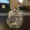 Cute Mini Style Transparent Container Inclinded Stripe Glass Canister With Lid