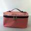 Double Zipper Pink Colored Cosmetic Bag