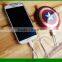 6800mAh Captain America Shield Power Bank For Iphone 6 Samsung S5 Dual USB Mobile Charger External Battery Pack