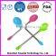 100% Pure Food Grade Colorful Silicone Spoon With Stainless Steel Handle