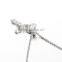 Fashionable 925 Silver Gemstone Cross Necklace