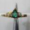 Diamond Gold Ring With Green Hydro 14K