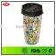 BPA Free customize 16 ounce double wall plastic coffee cup with removable photo for coffee