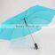 sky-blue folding umbrella 2 fold bright color rain umbrella