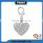 Wholesale Dog Pendant Pet Accessories With Rhinestone Heart Shape Dog Charms