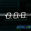 SMD 0.8 inch three digit Seven segment led display with multi color