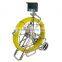 Fitting for 90 degree turn pipe 120m finerglass cable sewer inspection with drain camera and meter counter