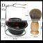 Professional chrome handle synthetic bristle shaving brush kits