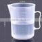 500ML 1000ML Thick Plastic Beaker Cup with handle