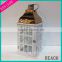 Wood Stainless Steel Big Lantern Pillar Candle Outdoor - Indoor - 33cm Tall