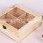 Recycled Wooden Tea Storage Box With Clear Glass Lid