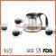 heat resistant glass tea pot with filter glass tea kettle