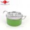 2016 3pcs Stainless steel color steel handle high pot set