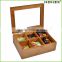 Bamboo Tea Storage Wood Box With Wood lid, For Tea, Nuts, Spice, Chocolate, Salad Bar, Great for Serving/Homex_Factory