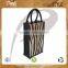 PP Laminated jute two bottle wine bag with padded rope handle