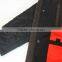 stand colar button and zipper multi pocket black jacket with applique on sleeve