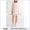 Wholesale Ladies Apparel Back-concealed zip Long Sleeves Crepe Tunic Dress(DQE0394D)