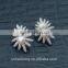 Natural pearl inlay zircon earrings fashion