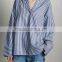 Runwaylover 5286 Hot Sale Ladies Sexy Stripe Sexy Tie Back Blouse