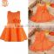 2016 2-10years summer dress for kids 13 color Girls Bridesmaid Dress Kids Princess Wedding Summer Party Flower Bow