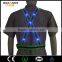 Blue LED light reflective hi visibility safety jacket for construction