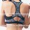 Fitness quick drying nylon spandex fabrics padded women Yoga sports bra