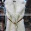 White color imitation rex rabbit faux fur vest for ladies