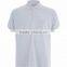 Blank Design Grey Short Sleeve Chest Pocket Pique Polo Shirt Men