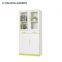 New design modern glass display file cabinet 4 door storage cabinet with 2 drawers