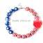 St. Patricks necklace 4th of July baby girls chunky necklace M5060601