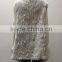 YR1026 Super Quality Real Rabbit Hand knitted Waterfall Vest Cropped Fur Waistcoat