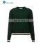 All-over Ribbing Crew Neck Wool Cashmere Blend Sweater With High Quality Wool Sweater