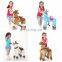 HI plush riding horse, plush mechanical walking horse toy, walking ride on horse