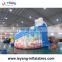 Waterworld Theme Aqua park inflatable water slide with pool for kids