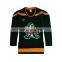 Embroidered logo Tackle Twill name and number high quality green anaheim ducks ice hockey jersey for game