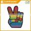 New Fabric Peace Fingers Win Heat Transfer Embroidery Clothes Patches