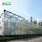 Multi span glass greenhouse for agriculture crops