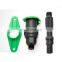 Garden irrigation tool, external thread intake valve plunger