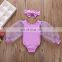 2020 new babys solid patchwork fashion romper
