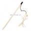 HQP-DMB05 HongQiang Sisal Mouse Cat Wand Sticks Teaser with Bells Interactive Cat Toy