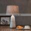 Nordic style modern design barrel shape large cheap retro ceramic base table lamp for home bedside